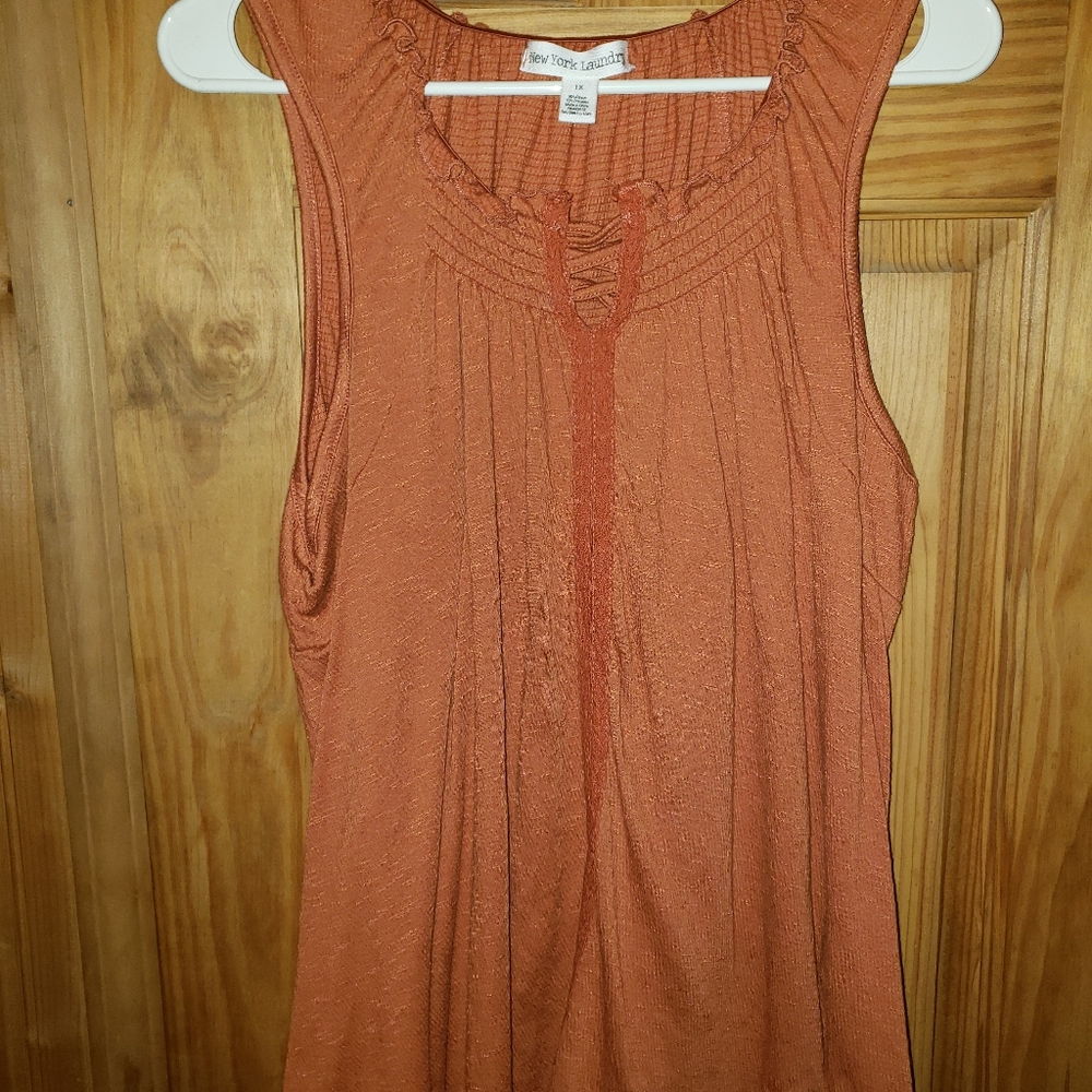 Orange Tank Top Blouse